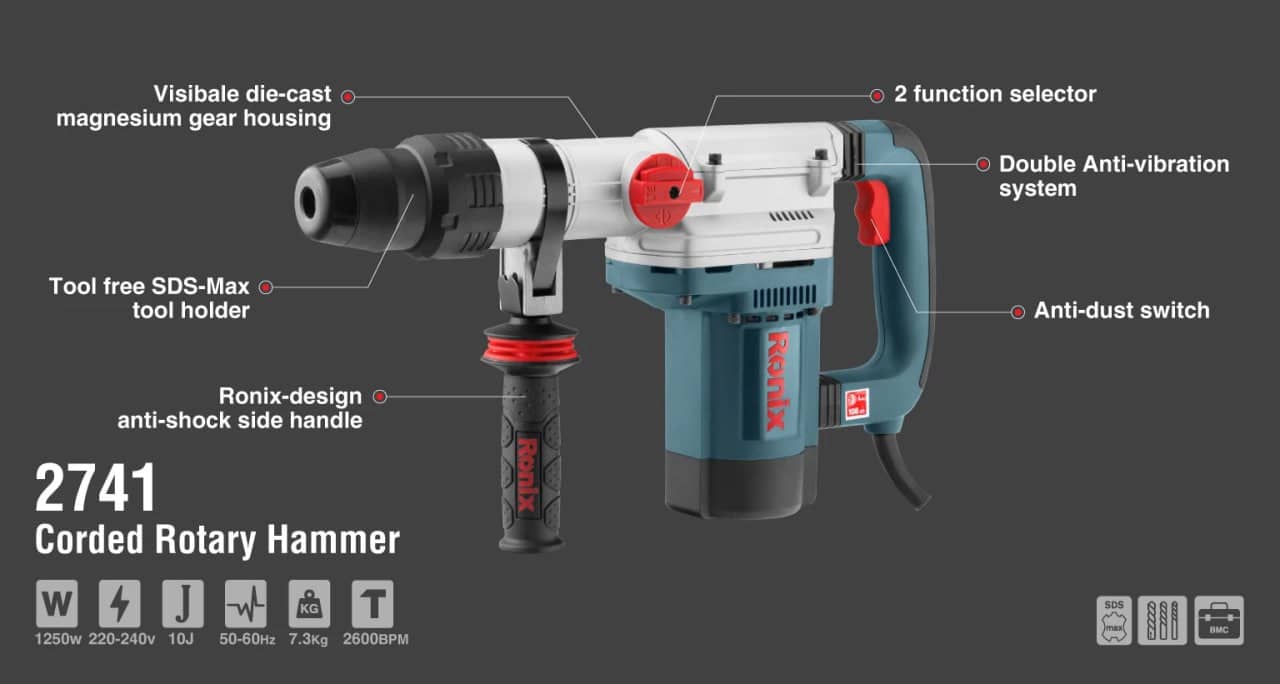 دریل بتن کن 7 کیلویی رونیکس مدل 2741